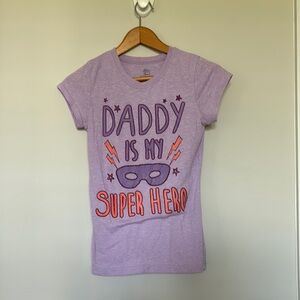 Twirl Daddy Is My Superhero Graphic Tee Sz XL GUC